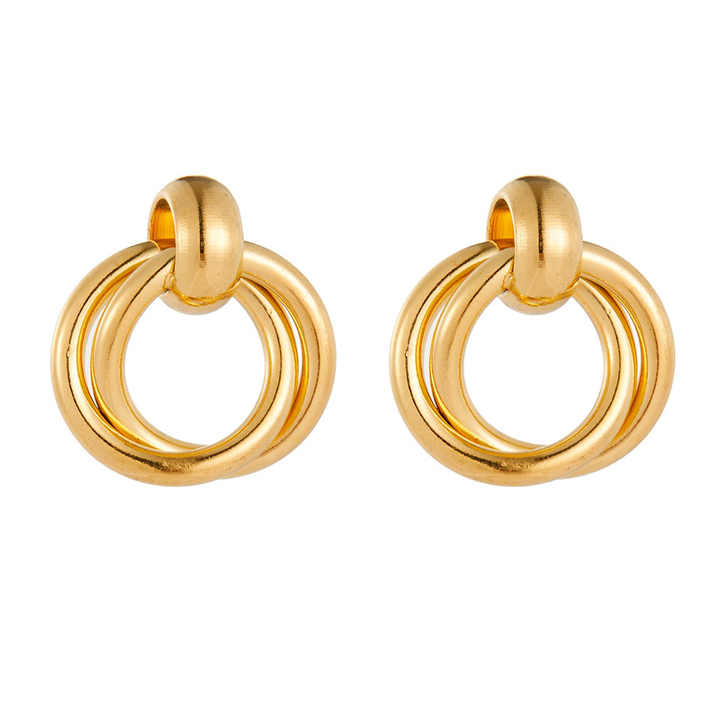 Rose double loop Earrings