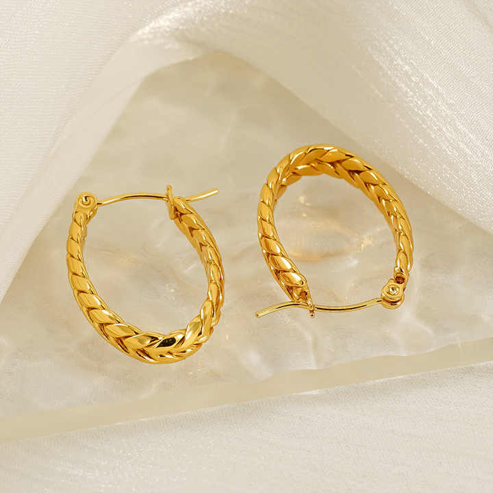 Rose double loop Earrings