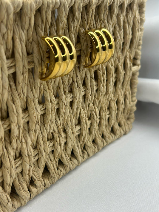 Camellia Hoop Earrings